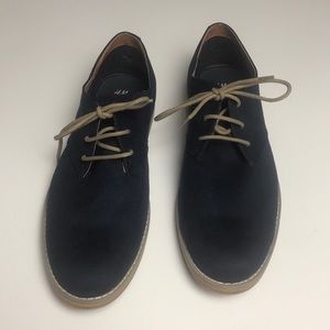 H&M Men’s Derby Shoes, Midnight Blue Faux Suede